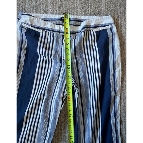 Liz Clairbourne Cotton Linen Blend Casual Womens Striped Pants Size 18 - Picture 6 of 8